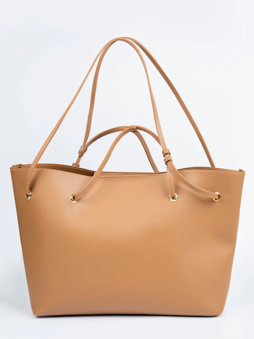 Classic All-Purpose Tote Bag – Brown Rexine