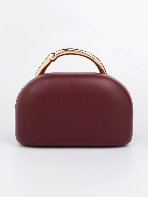 Handhold Clutch Bag – Maroon Rexine