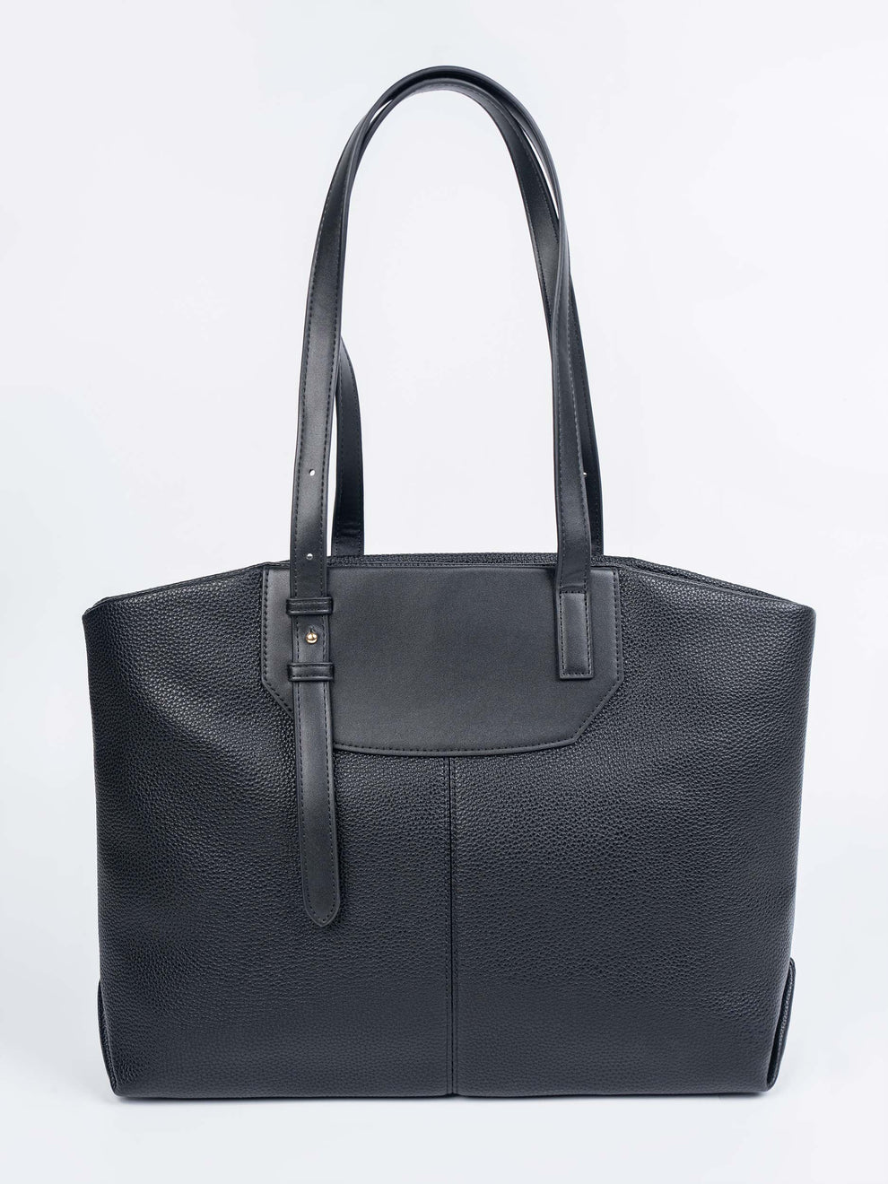 Signature Everyday Tote – Black Rexine
