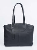 Signature Everyday Tote – Black Rexine