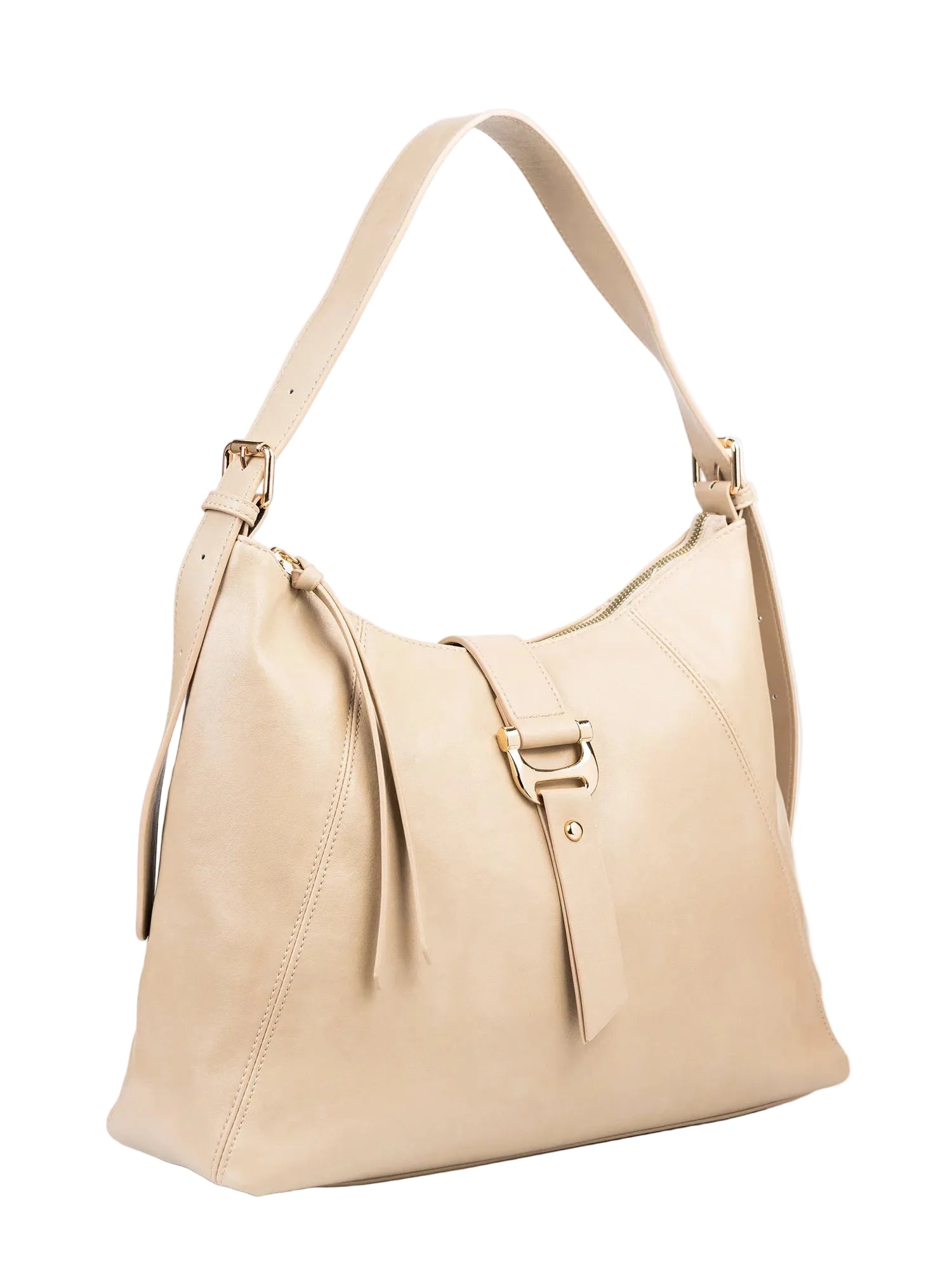 Slouch Carry Tote – Beige Rexine