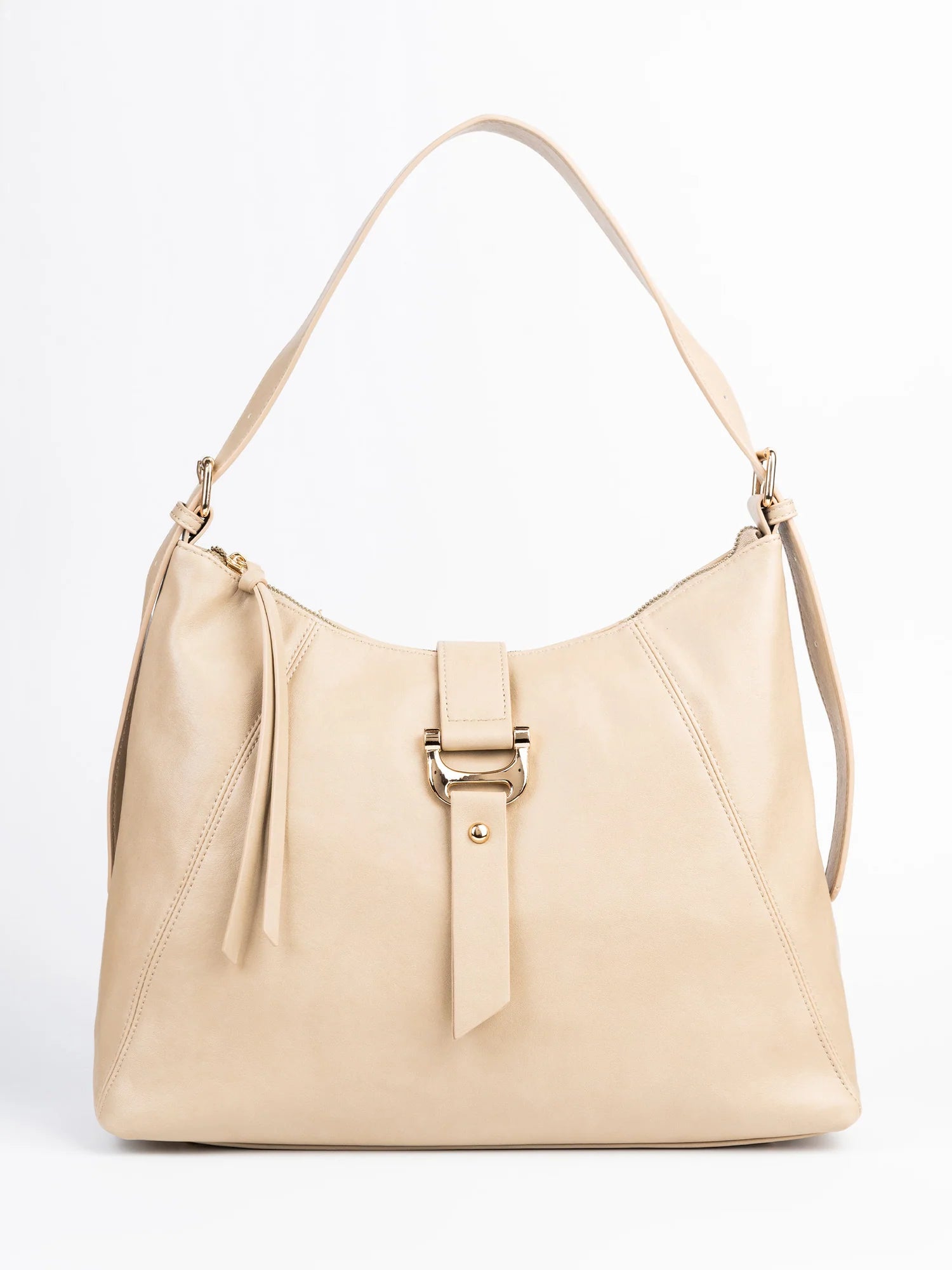 Slouch Carry Tote – Beige Rexine