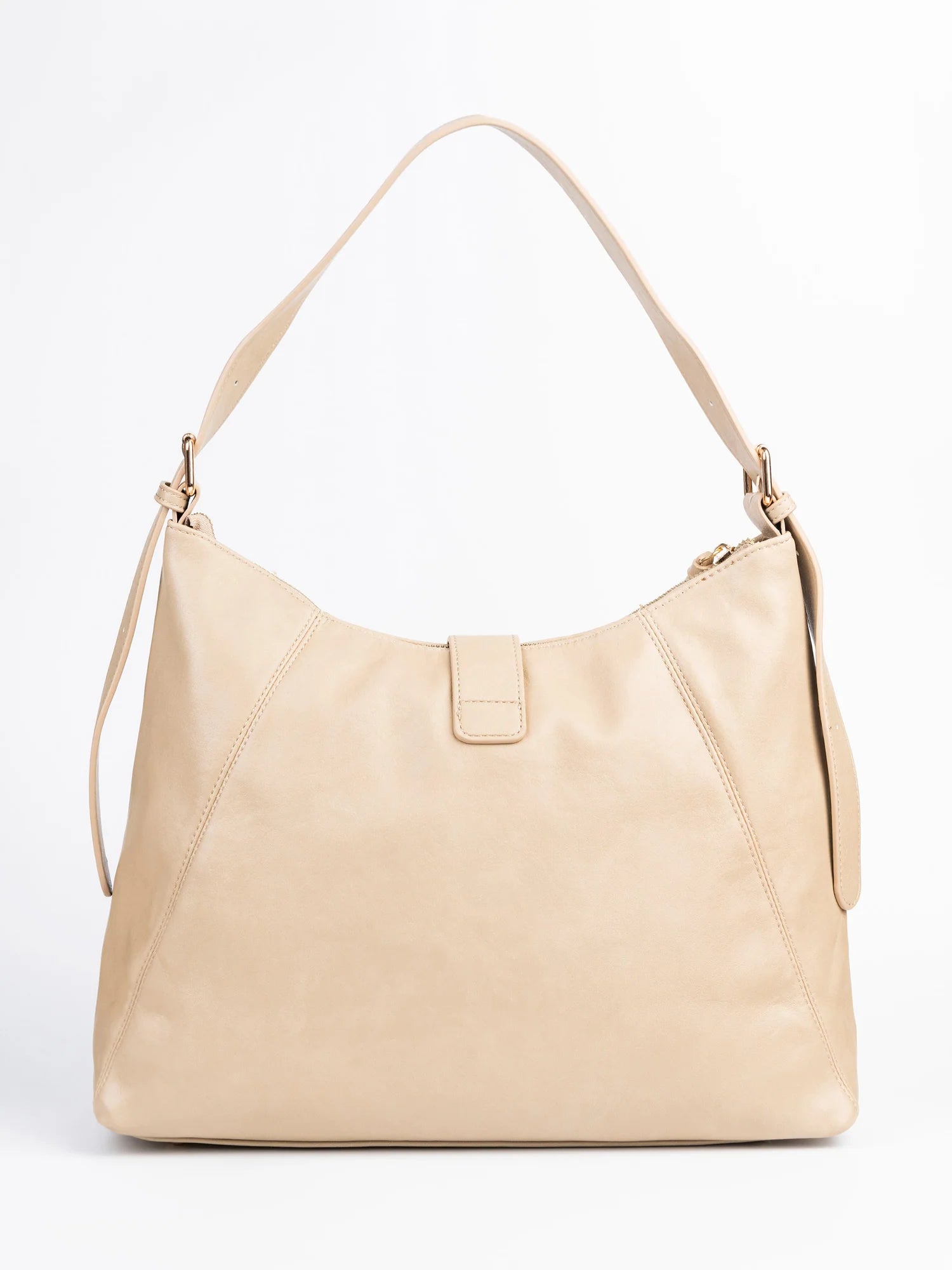 Slouch Carry Tote – Beige Rexine